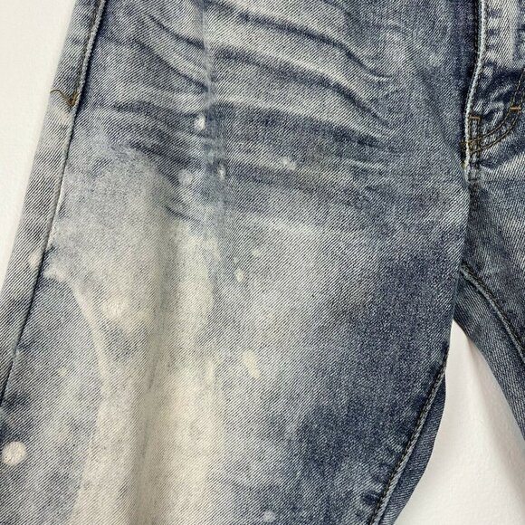 Premium Label NY Luxury Goods Acid Washed distressed Jeans mens 34x32 - Picture 2 of 11